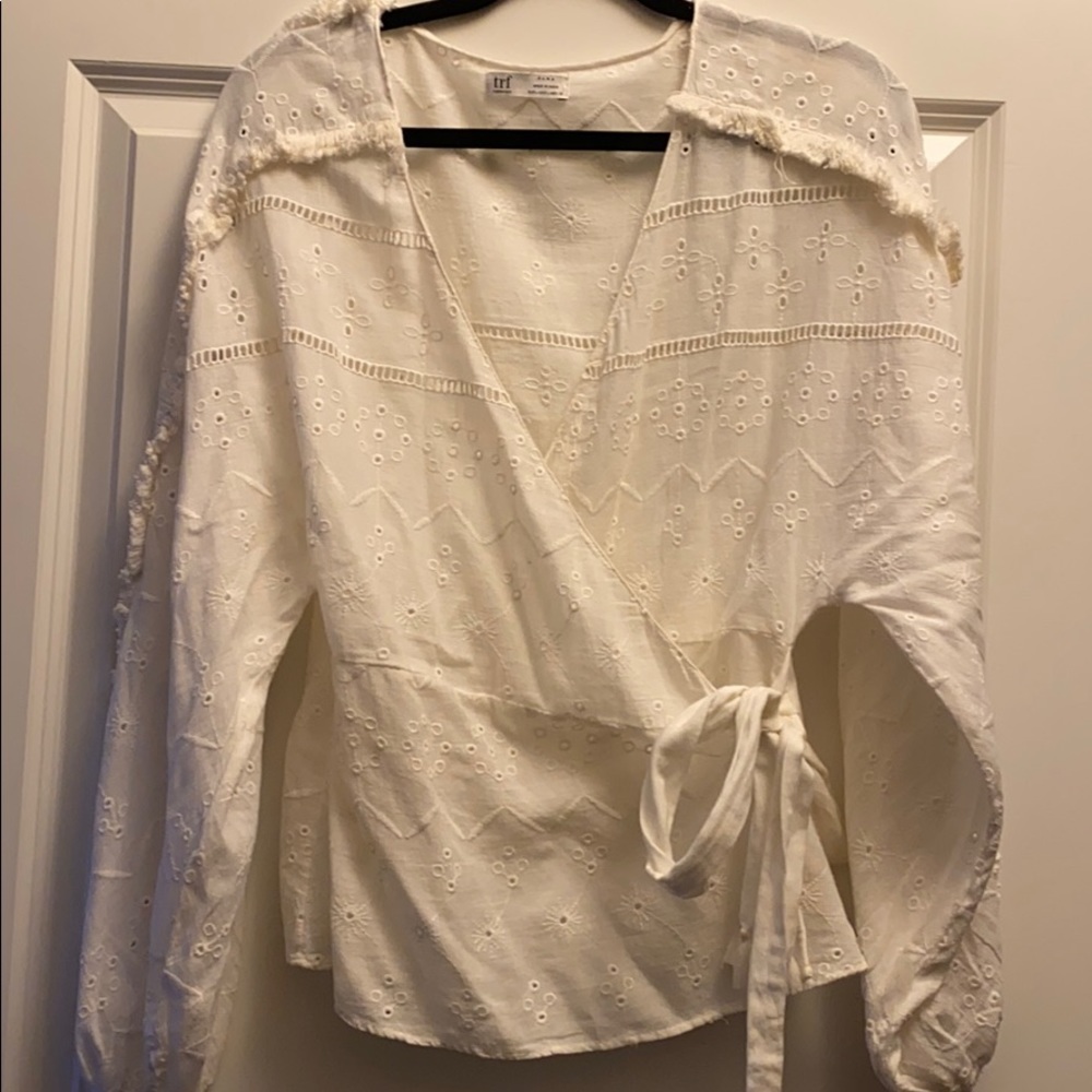Zara Cross Tie Blouse
